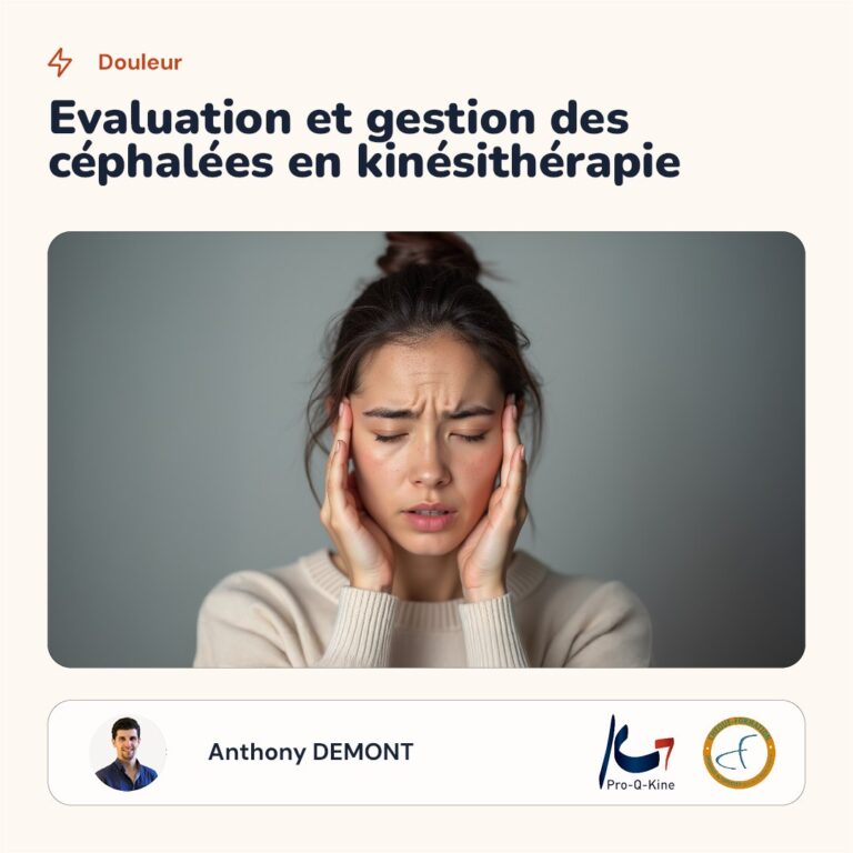 Affiche de la formation Évaluation et gestion des céphalées en kinésithérapie, animée par Anthony Demont