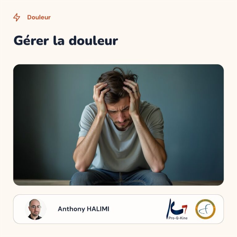 Affiche de la formation Gérer la douleur, animée par Anthony Halimi