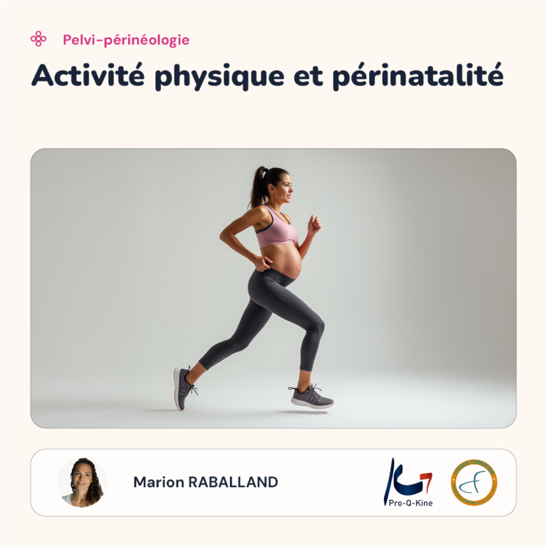 Affiche de la formation activité physique et périnatalité de Marion Raballand